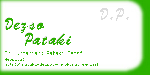 dezso pataki business card
